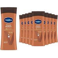 Vaseline Body Lotion Cocoa Radiant Intensive Care Dry Skin 400ml, 10 Pack in White