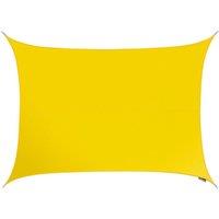 Primrose 6m x 5m Water Resistant Patio Sun Shade Sail 96.5% UV Block Free Rope in Yellow