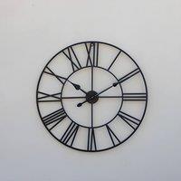 Primrose Open Dial Metal Skeleton Clock Cut Out with Black Hands 80cm Diameter