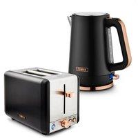 Tower Cavaletto Jug Kettle, 2 Slice Toaster in Black