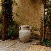 Wyld Haus Meadowhaze Stoneware Amphora Vase Soft Grey Wide with Handles