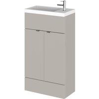 Balterley Alrewas Contemporary 2 Door Compact Vanity Basin Unit, 500mm in Grey