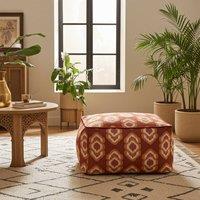 rucomfy Beanbags rucomfy Velora Square Floor Cushion Beanbag - Ikat Pattern Pouffe Seat