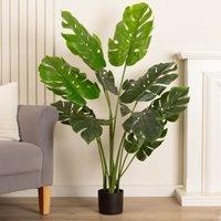 Scottish Everlastings Ltd 120cm Real Touch Monstera/Cheese Plant in Green