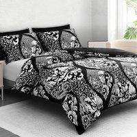 Grace Luxury Hypoallergenic Duvet Cover Super King Size with Pillowcases in Black | Size: Double