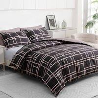 Grace Premium Microfiber Duvet Cover Set Lightweight & Breathable in Light Brown | Size: Double