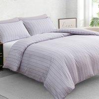Grace Reversible Brushed Microfiber Duvet Cover Sets Hypoallegenic in Grey | Size: King