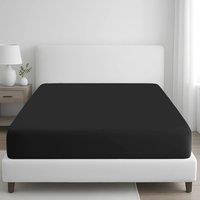 Grace 100% Egyptian Cotton 35cm Extra Deep Pocket Fitted Sheets in Black | Size: King Fitted