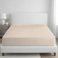 Grace 100% Egyptian Cotton 35cm Extra Deep Pocket Fitted Sheets in Taupe | Size: Double Fitted