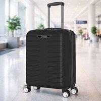 Grace 20 ABS Cabin Suitcase TSA Lock 4 Wheel Carry On Lite in Black
