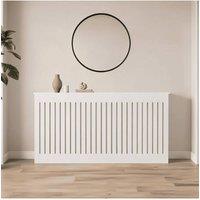 Home Source Loxley Extra Large Radiator Cover MDF Wooden Home Decorative Modern in White