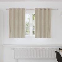 Berkfield Home Blackout Curtains with Eyelets 2 pcs Cream Velvet