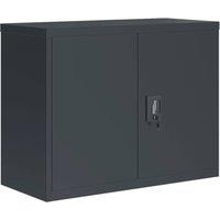 Berkfield Home File Cabinet Anthracite 90x40x70 cm Steel in Dark Grey | Size: 90 x 40 x 70 cm