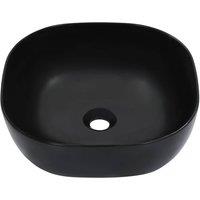 Berkfield Home Wash Basin 42.5x42.5x14.5 cm Ceramic Black