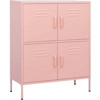 Berkfield Home Storage Cabinet Pink 80x35x101.5 cm Steel
