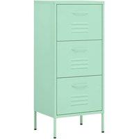 Berkfield Home Storage Cabinet Mint 42.5x35x101.5 cm Steel in Green