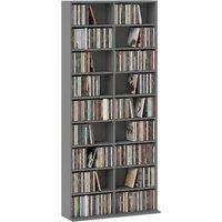 NESTLUNE 640 CD Storage Unit 360 DVD Storage Tower in Grey | Size: 100 cm x 15 cm