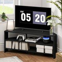 KORVIXA TV Unit with Open Shelves Black | Size: 0.6m2