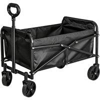 NESTLUNE 200KG HEAVY DUTY GARDEN TROLLEY WAGON CART LARGE 4 ROUNDS CAMPING in Black