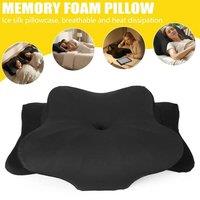 NESTLUNE Foam-Pillow Cervical Memory For Neck & Shoulder Pain in Black | Size: Cot