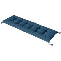 NESTLUNE Sun Lounger Cushion, Memory Foam Patio Chair in Blue | Size: 100 cm x 15 cm