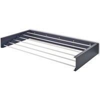 KORVIXA Wall Mounted 100cm Airer Towel Drying Rack in Black | Size: 0.6m2