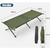 FLAVORA Army Green-Heavy Duty Folding Camping Camp Bed in Green