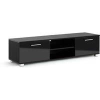 VOGREX Black Gloss Modern TV Stand Fits 50 55 65 Inch TV UK