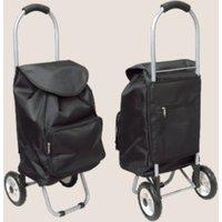 VOGREX Black Aluminium Frame Shopping Trolley Waterproof Grocery Cart
