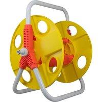 VOGREX Yellow 20m 1/2 Garden Hose Reel Cart UV Resistant Crank Handle