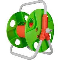 VOGREX Green 20m 1/2 Garden Hose Reel Cart UV Resistant Crank Handle