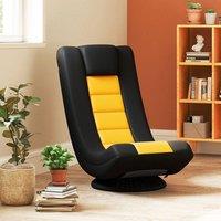 KORVIXA 4 Position Adjustable Folding Floor Sofa in Black | Size: 100 cm