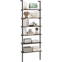 VOGREX Brown Industrial 6-Tier Wall Ladder Shelf