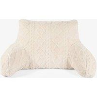 VOGREX Cable Knit Adult Reading Cuddle Pillow in Cream