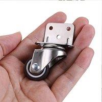 VOGREX 4Pcs 2 Inch Swivel Furniture Caster Wheels Trolley in Silver