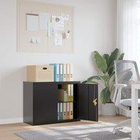 Berkfield Home File Cabinet Black 90x40x70 cm Steel | Size: 90 x 40 x 70 cm