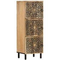 Berkfield Home Side Cabinet 40x33x110 cm Solid Wood Mango in Brown | Size: 40 x 33 x 110 cm