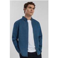 Steel & Jelly Men's Denim Long Sleeve Shirt in Grey | Size: Large