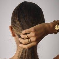 Realta Women's 11:11 Manifest Ring in Gold | Size: 10