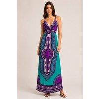Cutie London Women's Printed Lace Back Maxi Dress | Size: Medium/Large
