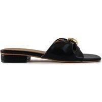 SOLESISTER Women's February Trim Slide Sandals in Black | Size: 5