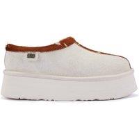 AUSTRALIA LUXE COLLECTIVE Women's Outback Platfoam Bambi Trim Cream Slippers | Size: 7