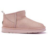 AUSTRALIA LUXE COLLECTIVE Women's Cosy Ultra Short Dusk Pink Pull-On Ankle Boots in Baby Pink | Size: 4