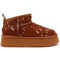 AUSTRALIA LUXE COLLECTIVE Women's Cosy Ultra Short Platfoam Bambi Ankle Boots in Brown | Size: 8