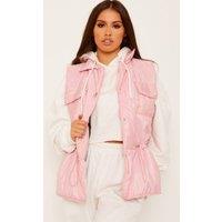 STYLEWISE Women's Button Padded - Popper Front - Gilet Waistcoat in Pink | Size: XS/S