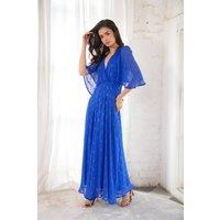 Rose & Nancy Women's talia-blue-sparkle-maxi-dress in Blue | Size: Small