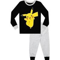 Pokemon Boy's Pikachu Snuggle Fit Pyjamas in Black | Size: 4-5 Years