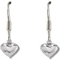 Aye Do Gifts Girl's Mini Puff Heart Drop Earrings - Gifts for Kids in Silver