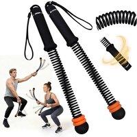 NESTLUNE Battle Ropes Weighted Workout Ropes Cordless Battle in Black | Size: 0-18 m