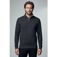 Lands' End Men's Bedford Quarter Zip Jumper in Charcoal | Size: Medium